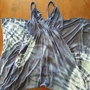 Sexy tie dye maxi dress